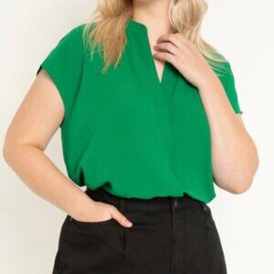 Notch Collar Blouse Plus Eloquii sz. 22